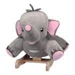Rosie the Grey Elephant Baby Rocker (Pink Ears)